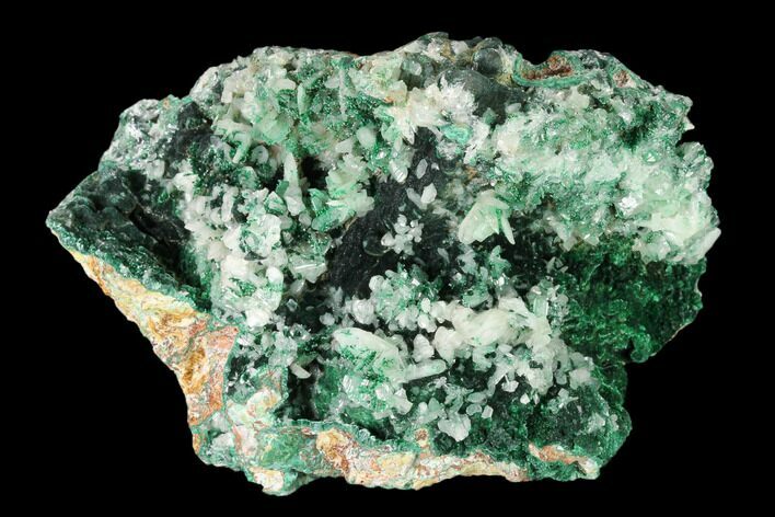 Fluorescent Cerussite Crystals on Malachite - Congo #148473